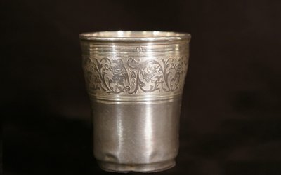 Solid silver timbale Minerva hallmark 51 grams