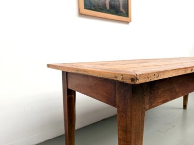Tavolo rustico in noce massiccio, anni '50
