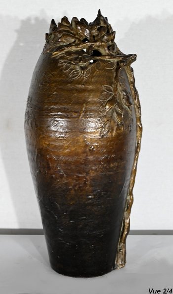Glazed Ceramic Vase, signed “Korina”, Art Nouveau – 1900