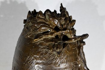 Glazed Ceramic Vase, signed “Korina”, Art Nouveau – 1900
