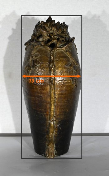 Glazed Ceramic Vase, signed “Korina”, Art Nouveau – 1900