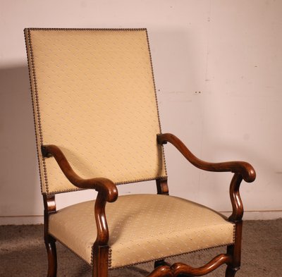 Louis XIV-style Armchairs Called Os De Mouton In Walnut—19th Century