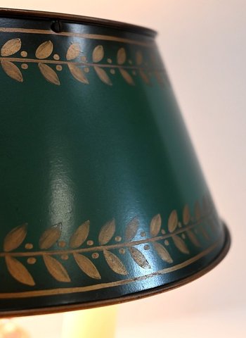 Lampada Bottiglia Acqua Calda in Metallo Bianco, Stile Impero - Inizio XX Secolo