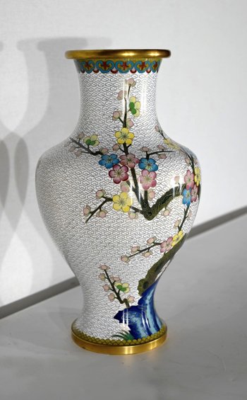 Cloisonne Enamel Vase - XXth