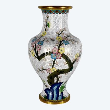 Cloisonne Enamel Vase - XXth