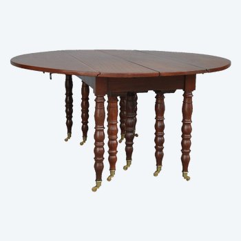 Table à 10 Pieds En Acajou d'époque XIXème