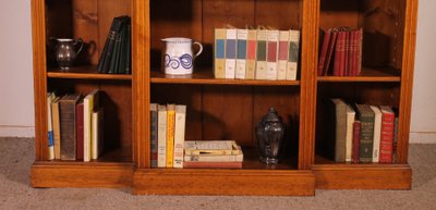 Offene Bücherregale aus heller Eiche – 19. Jahrhundert