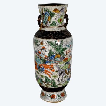 Nanjing Cracked Earthenware Vase, China - 19th Century