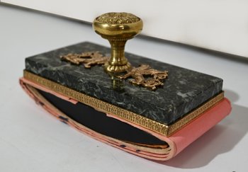 Rare Office Necessary in Marble and Bronze, Empire style - 2nd half of the 19th century