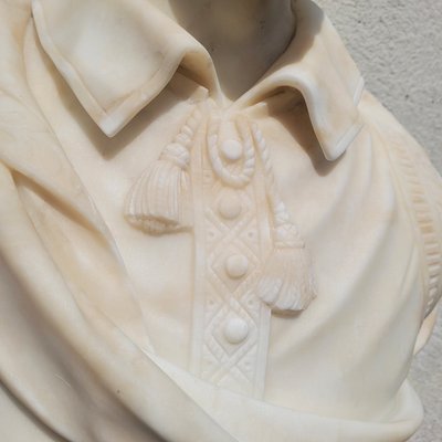 Shakespeare, Buste H70m,  marbre blanc, XIXème siècle