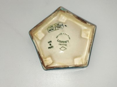 LONGWY Antique Cloisonné Enamel Ashtray with Floral Motifs COLLECTION