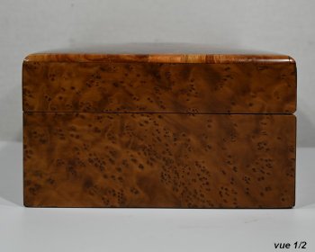 Jewelery Box in Thuya Burl, Napoleon III Period - Late 19th Century