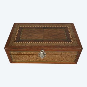 Box in marquetry of various woods - Early 20th century