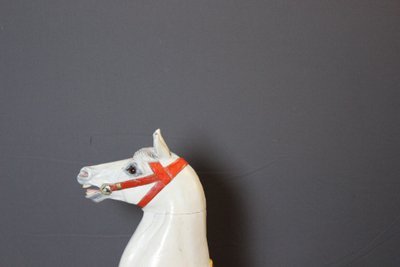 Cheval de Manège en Bois Sculpté vers 1900