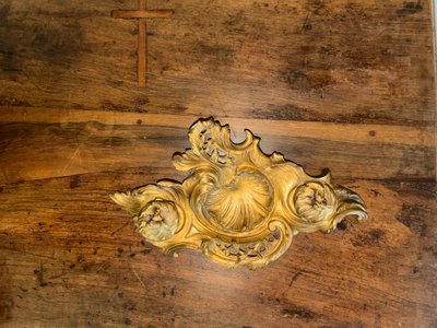Encrier double en bronze style Louis XV, XIXème siècle