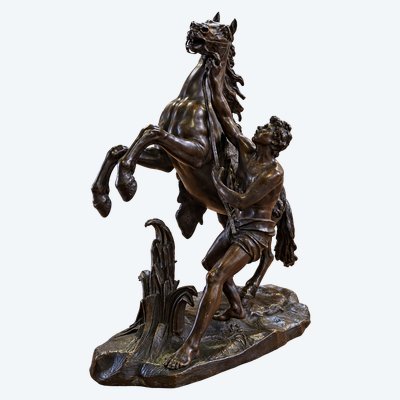 Important bronze – Le Dompteur de cheval – signé Ch. Crozatier – XIXe siècle