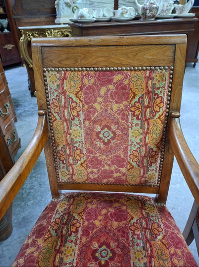 Paire de fauteuils en noyer – Époque Restauration / Charles X – XIXe siècle