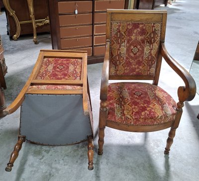 Paire de fauteuils en noyer – Époque Restauration / Charles X – XIXe siècle