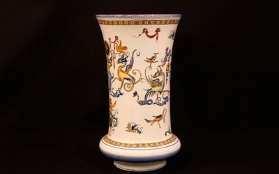 Large Gien earthenware vase 19th century