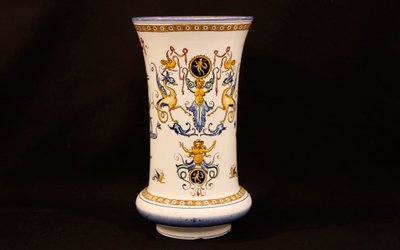 Large Gien earthenware vase 19th century
