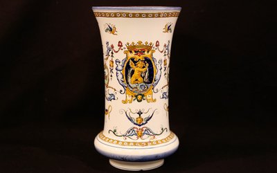Large Gien earthenware vase 19th century