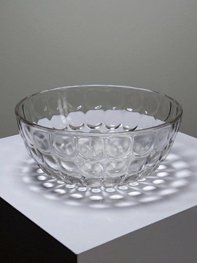 Très rare grand saladier "Billes" René Lalique verre, ancien Art Déco circa 1937