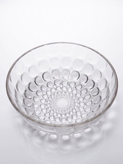 Très rare grand saladier "Billes" René Lalique verre, ancien Art Déco circa 1937