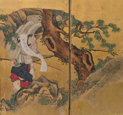 Paravent de table japonais à six feuilles
