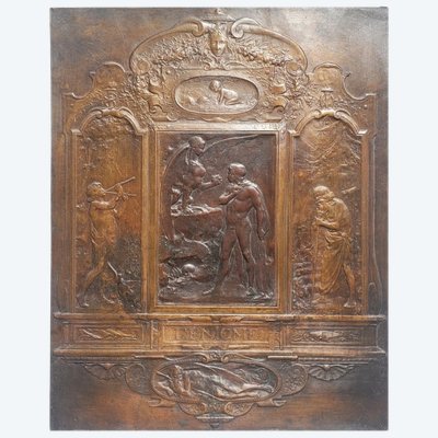 According to G. Dupré, *L'Enigme*, a mythological subject in bronze high relief, 20th century