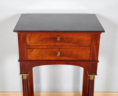 Empire-style chest of drawers in mahogany veneer, circa 1810