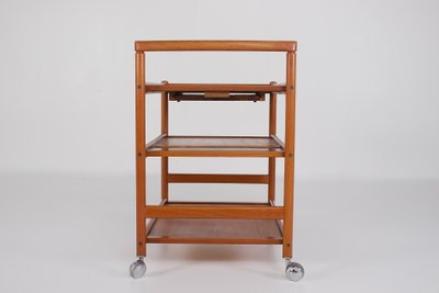 Teak trolley/serving cart, Denmark, 1970s.