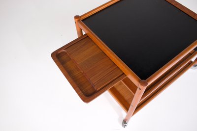 Teak trolley/serving cart, Denmark, 1970s.
