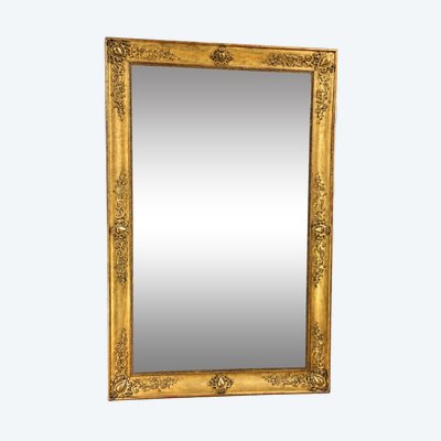 Empire period mirror – beautiful gilding – original mercury glass – 19th century
