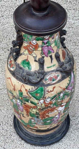 Vase mounted as a lamp