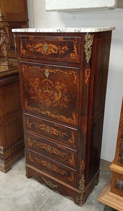 Sekretärsbox im Stil Louis XV mit Klappdeckel
