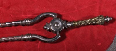 Kamingarnitur aus Stahl und Bronze aus dem frühen 19. Jahrhundert