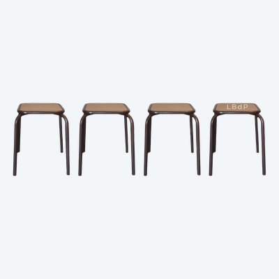 Set di 4 sgabelli industriali Mullca, per officina, scuola, stile vintage