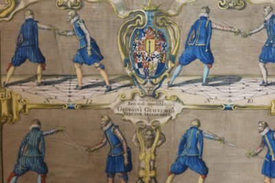 Grande gravure " l'Académie de l'Espée "