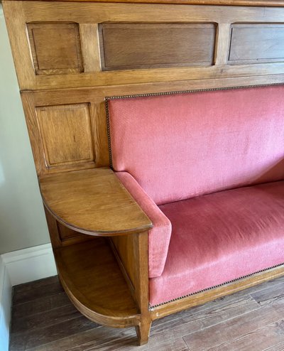 Banquette en chêne 1930