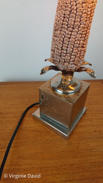 Corn cob lamp in the style of Maison Charles