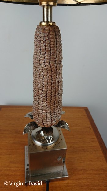 Corn cob lamp in the style of Maison Charles