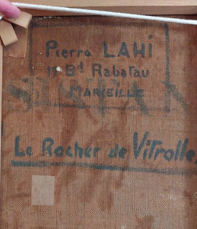 Pierre Lahi - (XX secolo) - Vitrolles - La Roccia - olio su tela