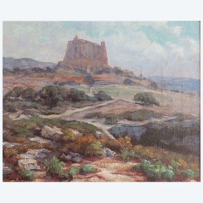 Pierre Lahi - (XX secolo) - Vitrolles - La Roccia - olio su tela