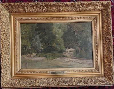 Emile Loubon - (attribuito a) - 51809 - 1863) - Rive dell'Huveaume a La Pomme - Marsiglia -