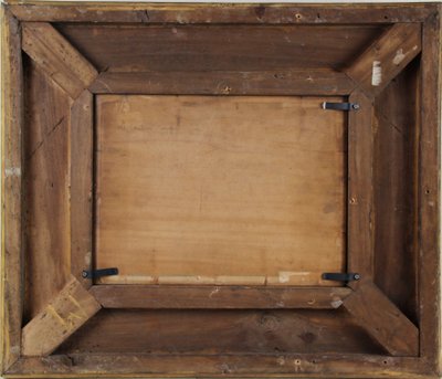 Dipinto ad olio figurativo francese antico di François Bonnardel, nudo, circa 1920, con cornice.