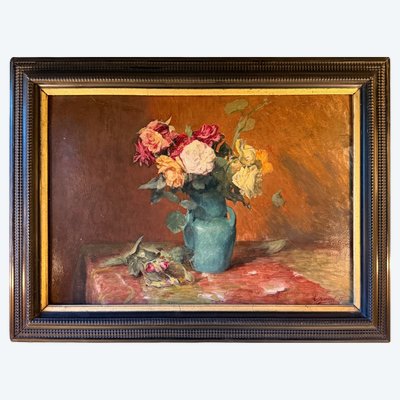 Blumenstrauß von Léon Garraud, datiert 1917