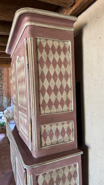 Two-part Louis XV buffet dating from the 19th century, original patina