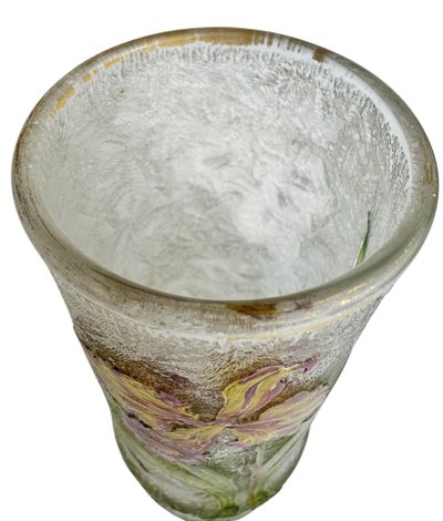 Baccarat – Jugendstilvase mit Orchideenverzierung