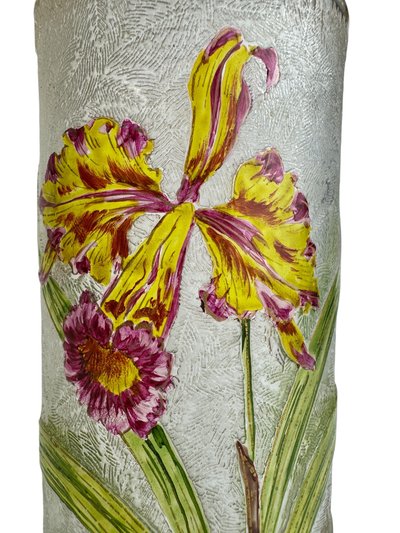 Baccarat – Jugendstilvase mit Orchideenverzierung