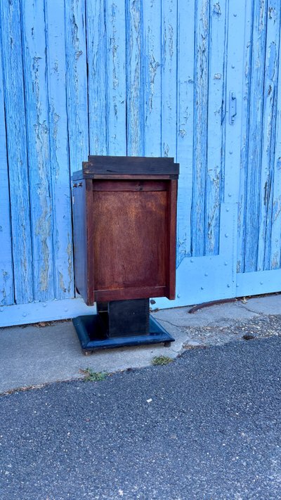 Art Deco Bedside Table with Portor Marble Top, 1930s